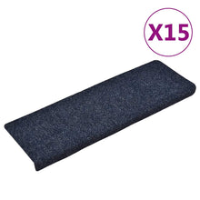 Stufenmatten Selbstklebend 15 Stk. 65x21x4 cm Blau Rechteckiger Rand