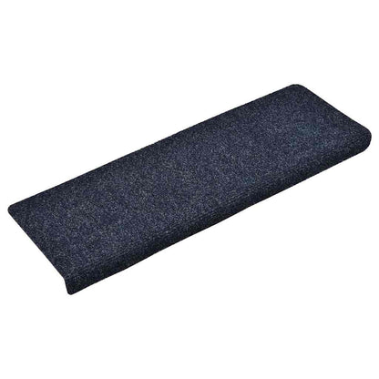 Stufenmatten Selbstklebend 15 Stk. 65x21x4 cm Blau Rechteckiger Rand