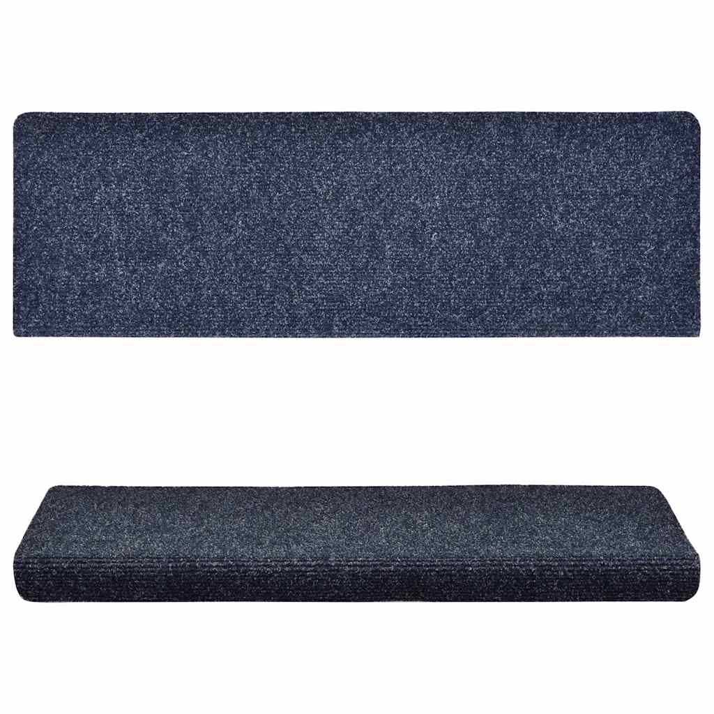 Stufenmatten Selbstklebend 15 Stk. 65x21x4 cm Blau Rechteckiger Rand