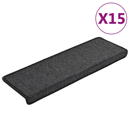 Stufenmatten 15 Stk. 65x21x4 cm Anthrazit Rechteckiger Rand