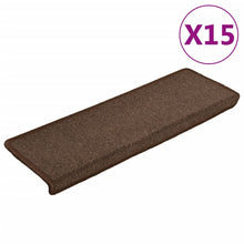 Stufenmatten 15 Stk. 65x21x4 cm Braun Rechteckiger Rand