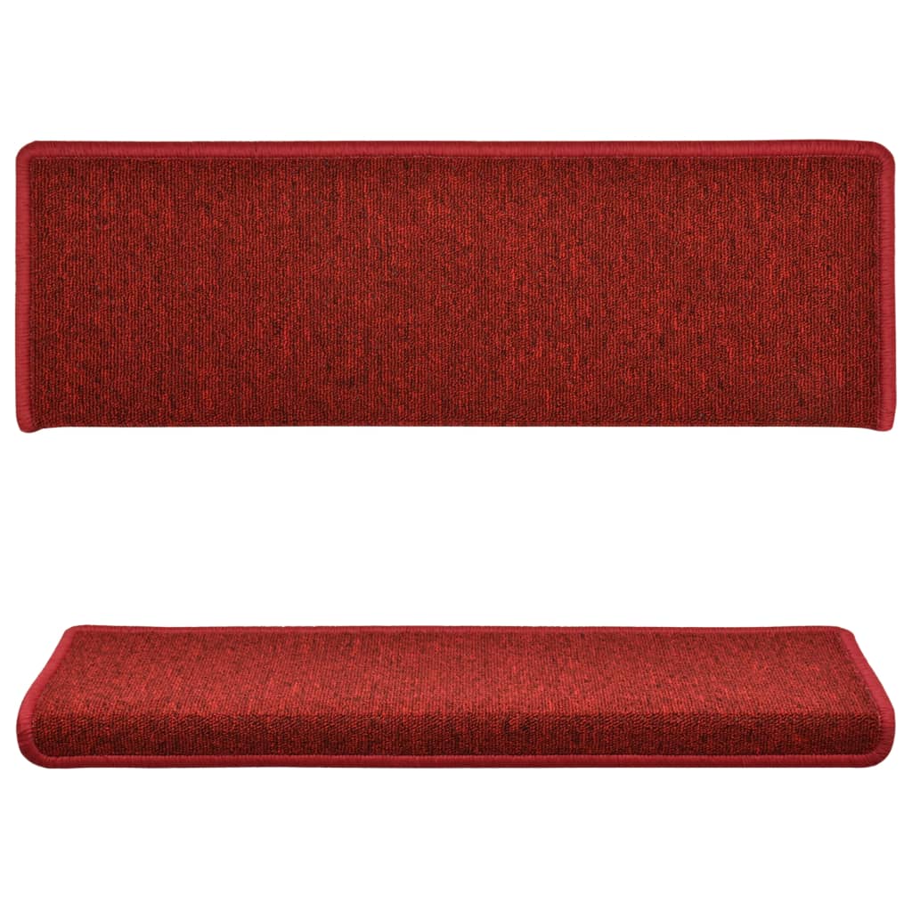 Stufenmatten 15 Stk. 65x21x4 cm Bordeaux Rechteckiger Rand