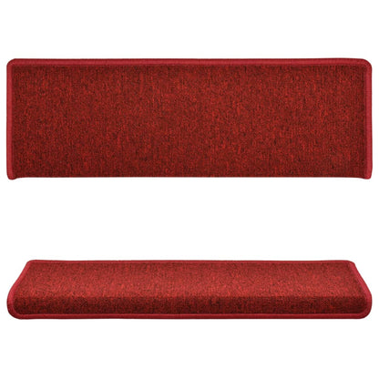 Stufenmatten 15 Stk. 65x21x4 cm Bordeaux Rechteckiger Rand