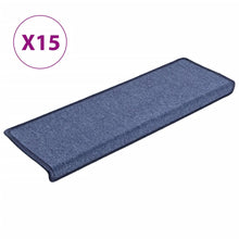 Stufenmatten 15 Stk. 65x21x4 cm Blau Rechteckiger Rand