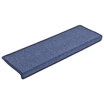 Stufenmatten 15 Stk. 65x21x4 cm Blau Rechteckiger Rand