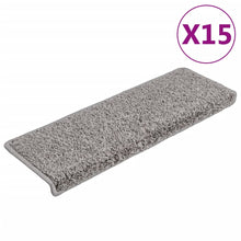 Stufenmatten 15 Stk. 65x21x4 cm Grau Rechteckiger Rand