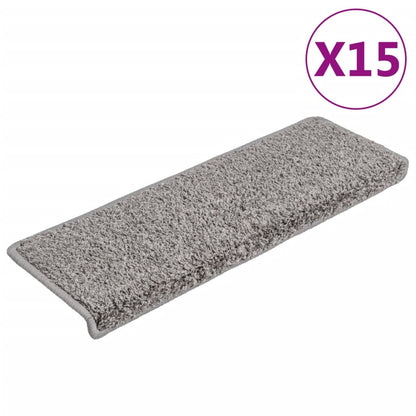 Stufenmatten 15 Stk. 65x21x4 cm Grau Rechteckiger Rand