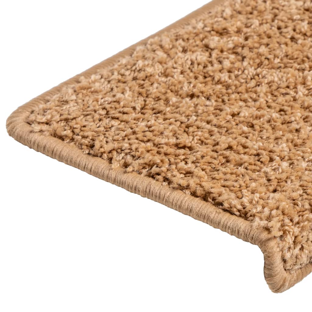 Stufenmatten 15 Stk. 65x21x4 cm Beige Rechteckiger Rand
