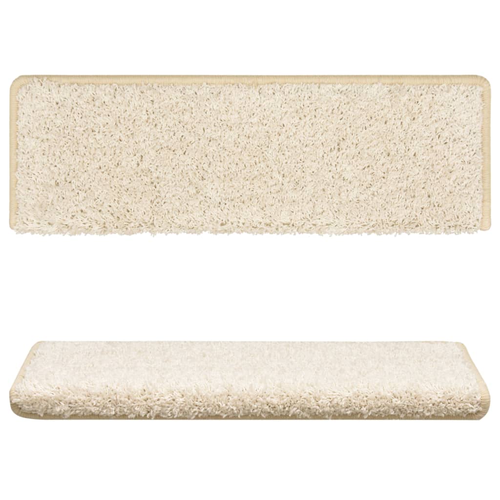 Stufenmatten 15 Stk. 65x21x4 cm Weiß Rechteckiger Rand