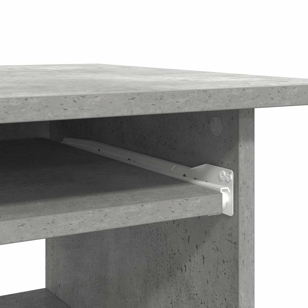 Schreibtisch Betongrau 80x45x74 cm Holzwerkstoff