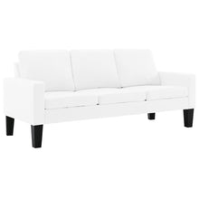 3-Sitzer-Sofa Weiß Kunstleder