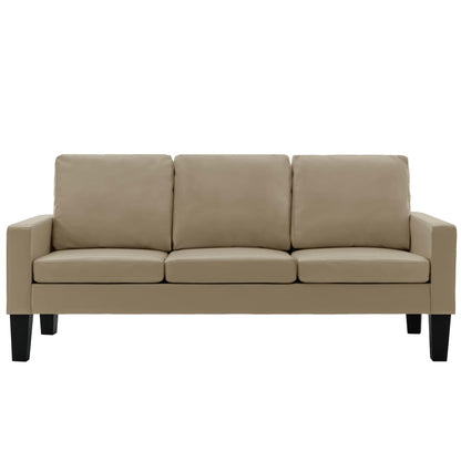 3-Sitzer-Sofa Cappuccino-Braun Kunstleder