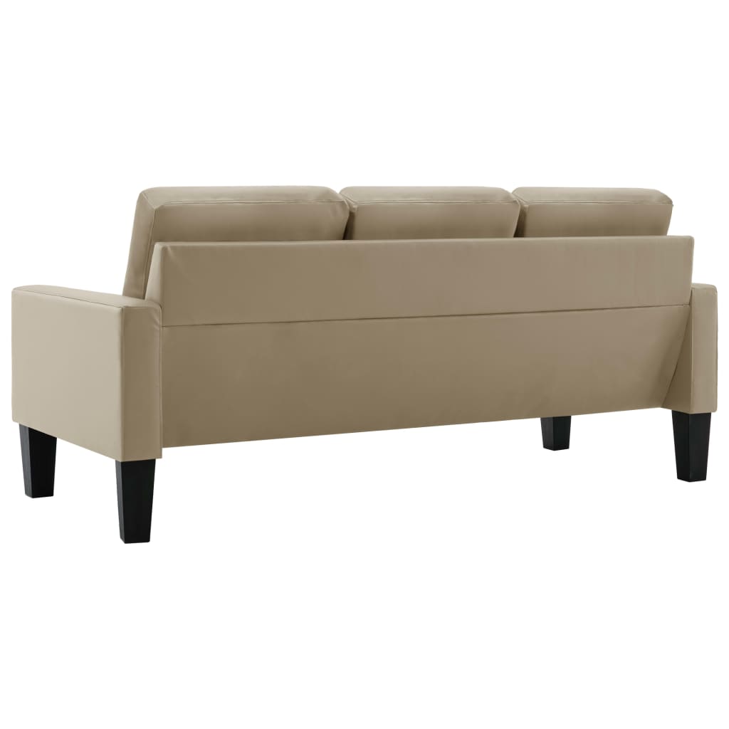 3-Sitzer-Sofa Cappuccino-Braun Kunstleder