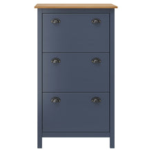 Schuhschrank Hill Grau 72x35x124 cm Massivholz Kiefer