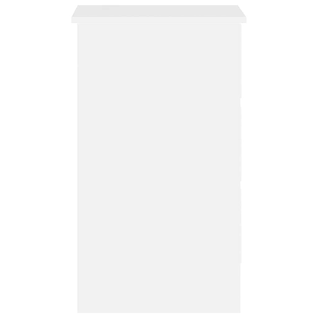 Schreibtisch Hochglanz-Weiß 90x45x76 cm Holzwerkstoff
