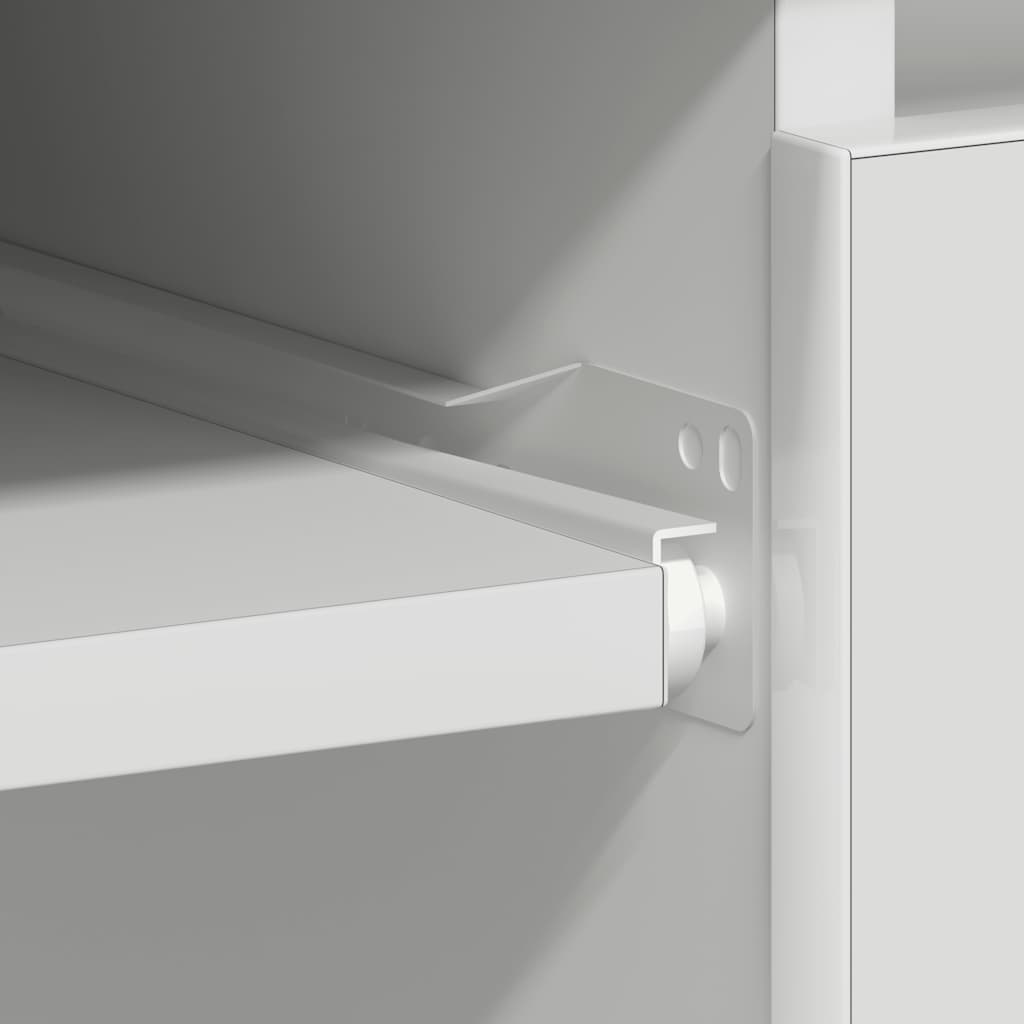 Schreibtisch Hochglanz-Weiß 90x45x76 cm Holzwerkstoff