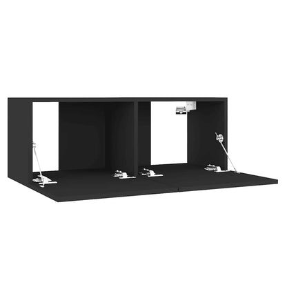 TV-Schrank Schwarz 80x30x30 cm Holzwerkstoff