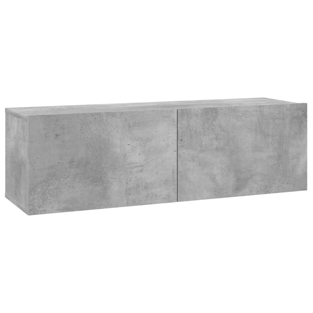TV-Schrank Betongrau 100x30x30 cm Holzwerkstoff