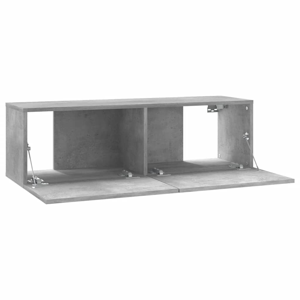 TV-Schrank Betongrau 100x30x30 cm Holzwerkstoff