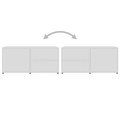 TV-Schrank Weiß 80x34x36 cm Holzwerkstoff