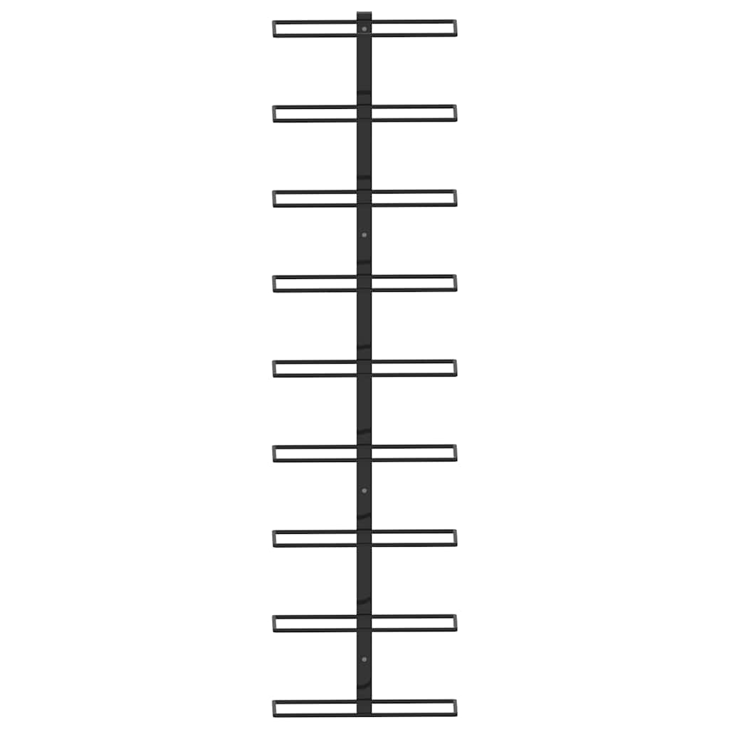 Wand-Weinregal für 9 Flaschen Schwarz Eisen