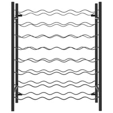 Weinregal für 48 Flaschen Schwarz Metall