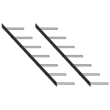 Wand-Weinregale für 14 Flaschen 2 Stk. Schwarz Metall