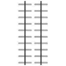 Wand-Weinregale für 20 Flaschen 2 Stk. Schwarz Metall