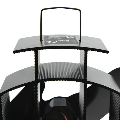 Ofenventilator Wärmebetrieben 2 Blätter Schwarz 21 x 10.5 x 22.5 cm (2 Flügel)