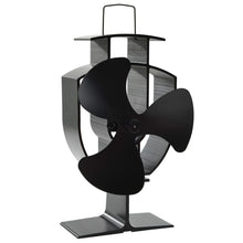 Ofenventilator Wärmebetrieben 3 Blätter Schwarz 13.5 x 8.5 x 22.5 cm (3 Flügel)