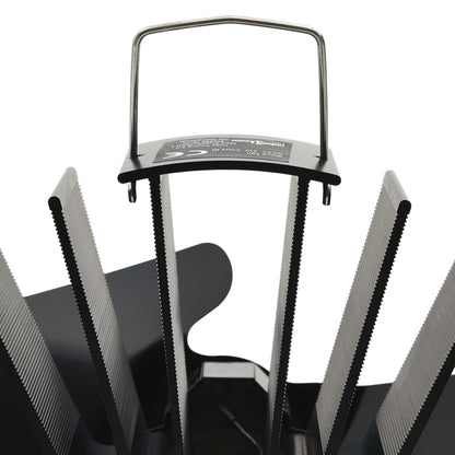 Ofenventilator Wärmebetrieben 2 Blätter Schwarz 21 x 12.5 x 21.5 cm (2 Flügel)