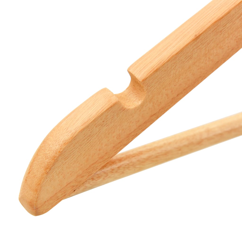 20 Stk. Kleiderbügel-Set Rutschfest Hartholz Braun