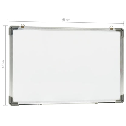 Magnetisches Whiteboard Weiß 60 x 40 cm Stahl