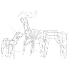 3-tlg. LED-Rentiere Set Weihnachtsdekoration 229 LEDs