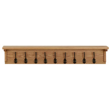 Wandgarderobe 90x16x16 cm Massivholz Eiche
