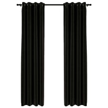 Verdunkelungsvorhänge Leinenoptik 2 Stk. Anthrazit 140x245 cm