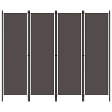 4-tlg. Raumteiler Anthrazit 200x180 cm