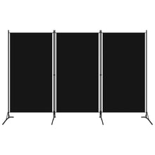 3-tlg. Raumteiler Schwarz 260x180 cm