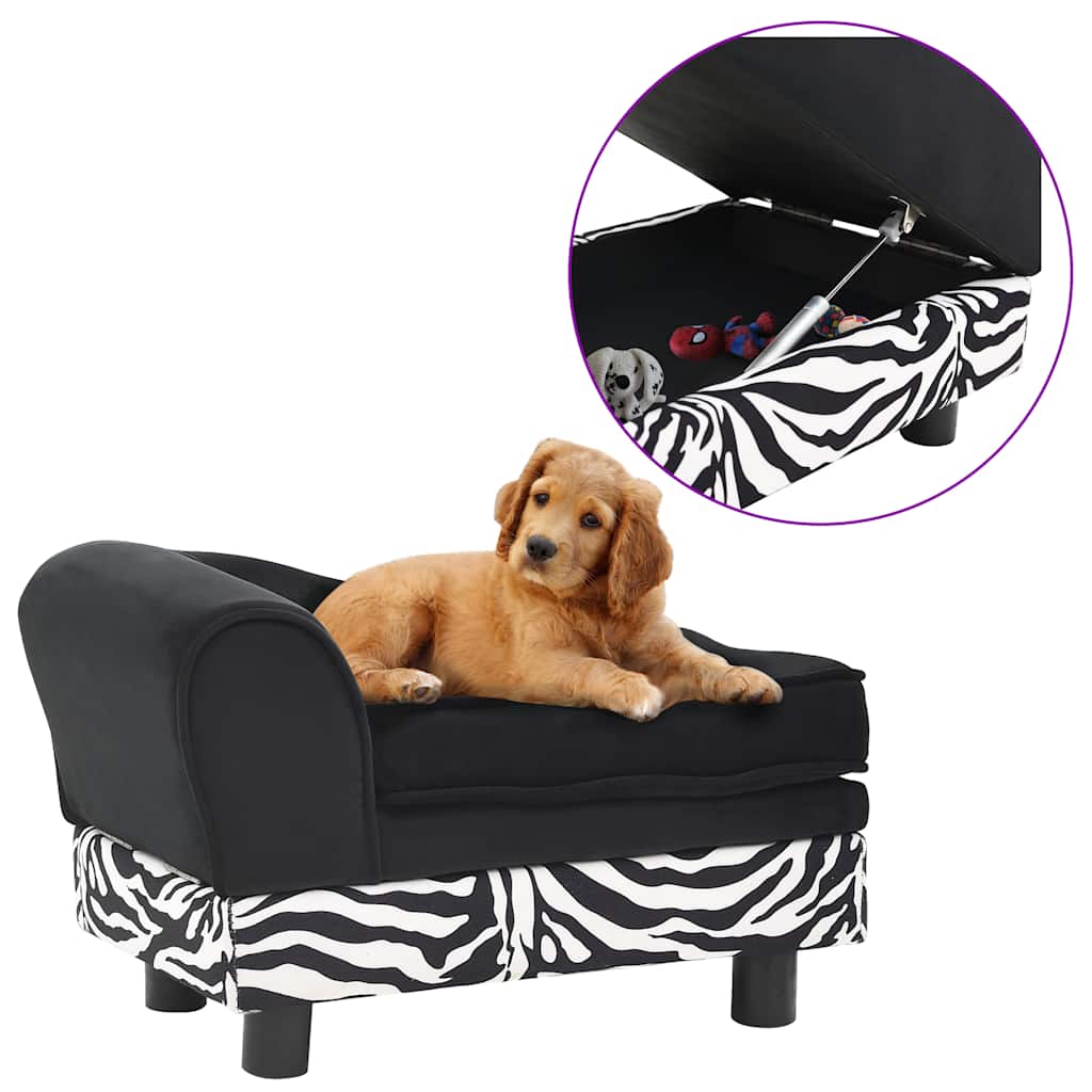 Hundesofa Schwarz 57x34x36 cm Plüsch