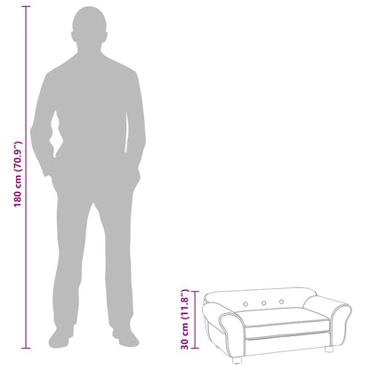 Hundesofa Grau 72x45x30 cm Plüsch