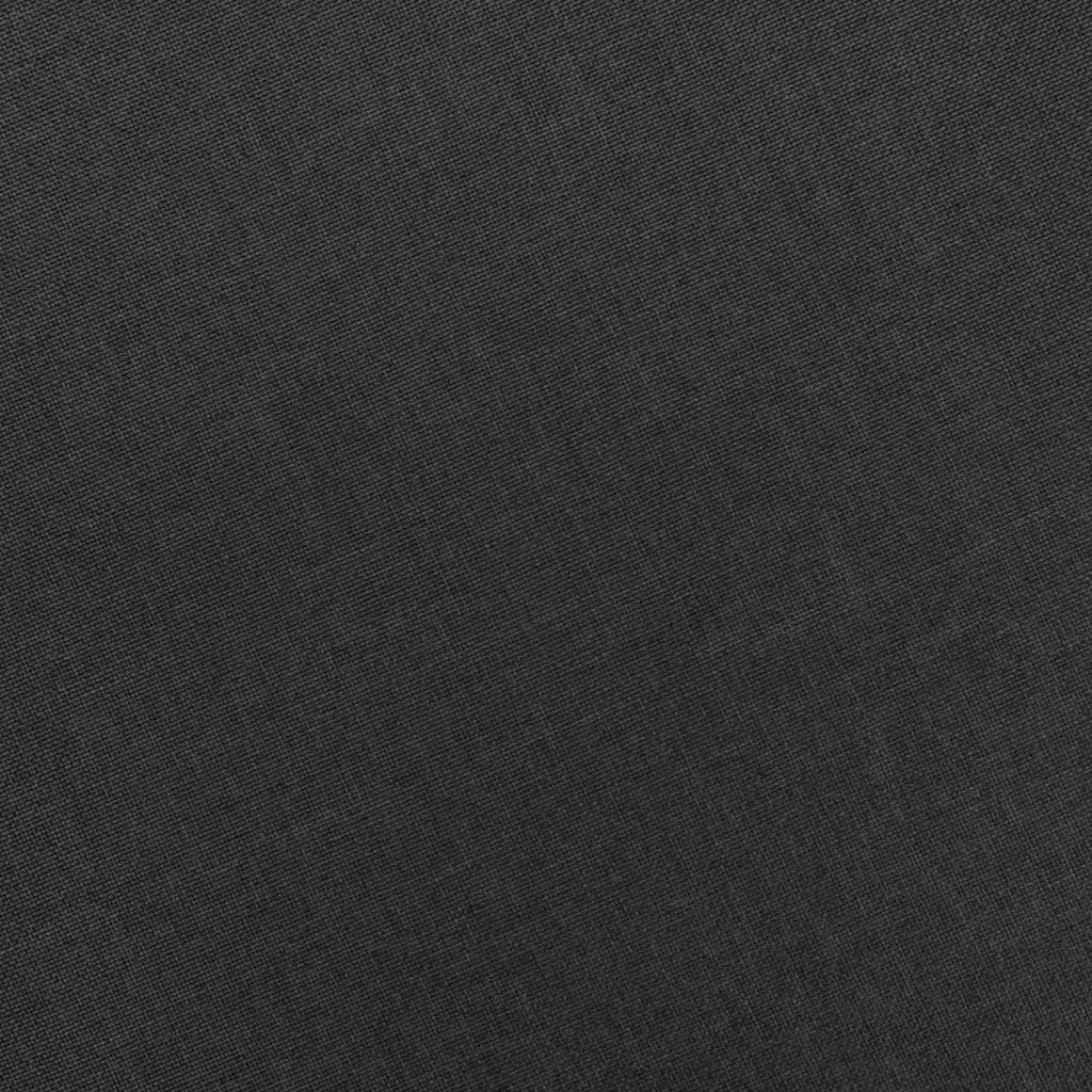 Sessel mit Fußhocker Dunkelgrau Stoff