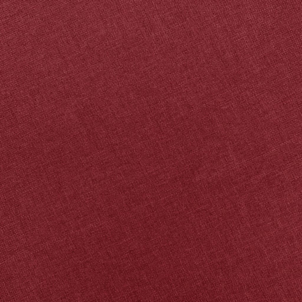 Sessel mit Fußhocker Weinrot Stoff