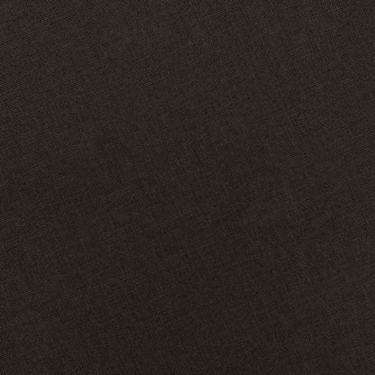 Sessel mit Fußhocker Dunkelbraun Stoff