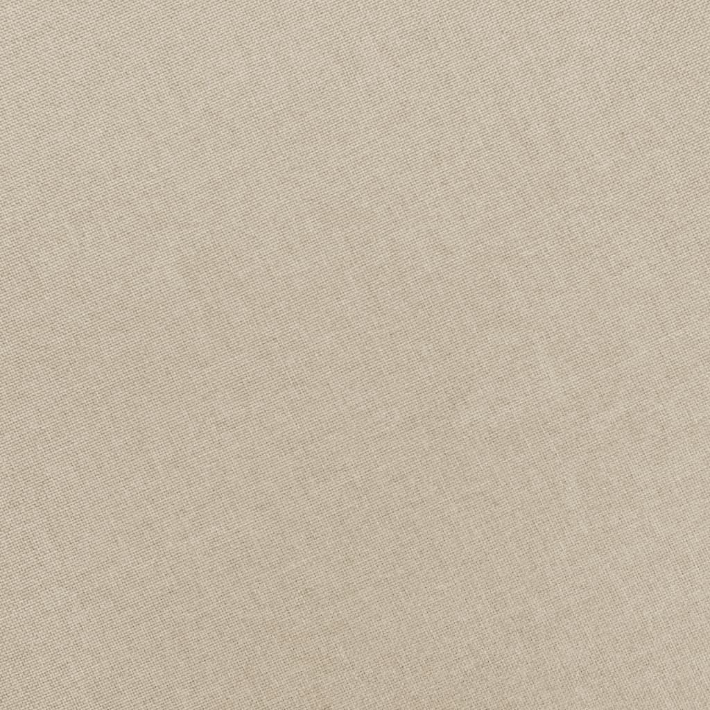 Sessel mit Fußhocker Creme Stoff