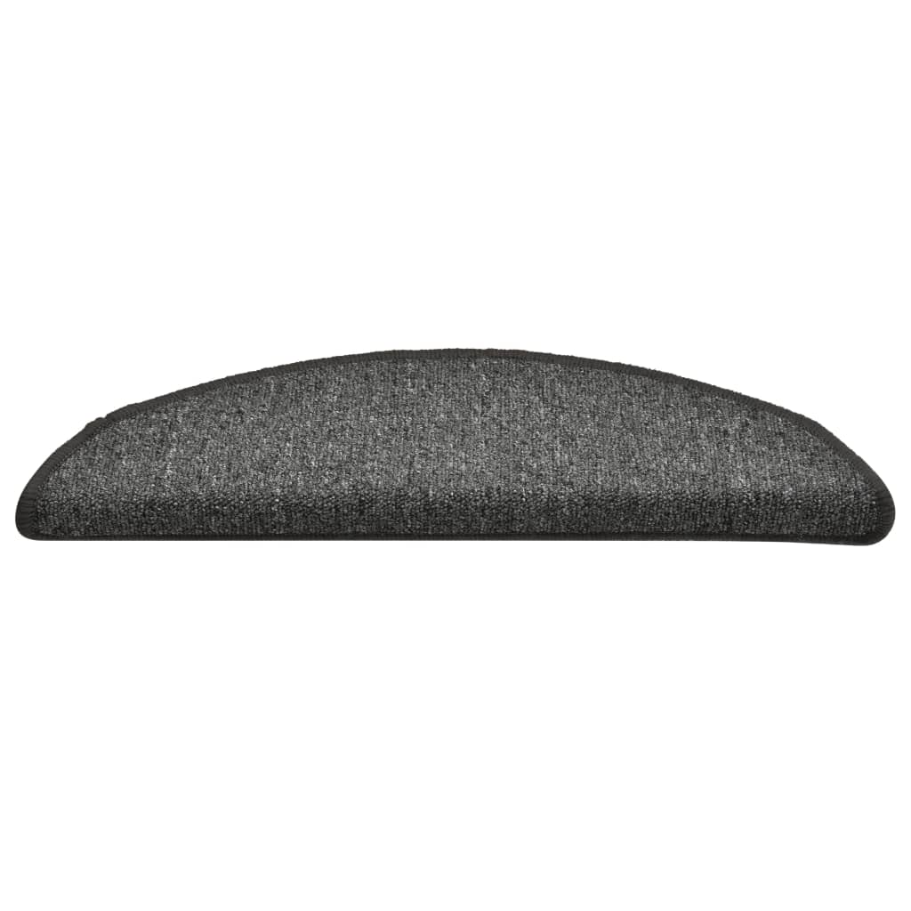Stufenmatten 15 Stk. 56x17x3 cm Dunkelgrau Halbrund