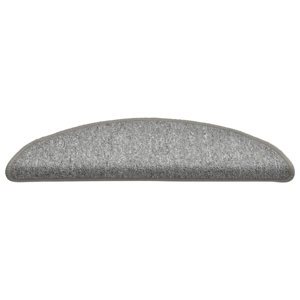 Stufenmatten 15 Stk. 56x17x3 cm Hellgrau Halbrund