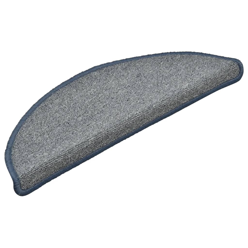 Stufenmatten 15 Stk. 56x17x3 cm Hellgrau und Blau Halbrund