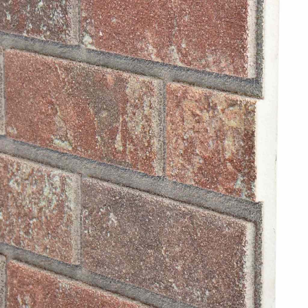 3D-Wandpaneele 10 Stk. Dunkelbraun & Grau Backstein-Optik EPS