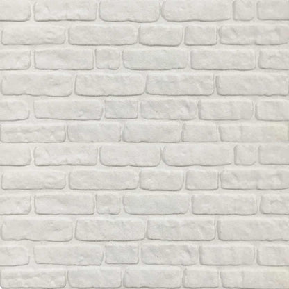 3D-Wandpaneele 10 Stk. Weiß Backstein-Optik EPS