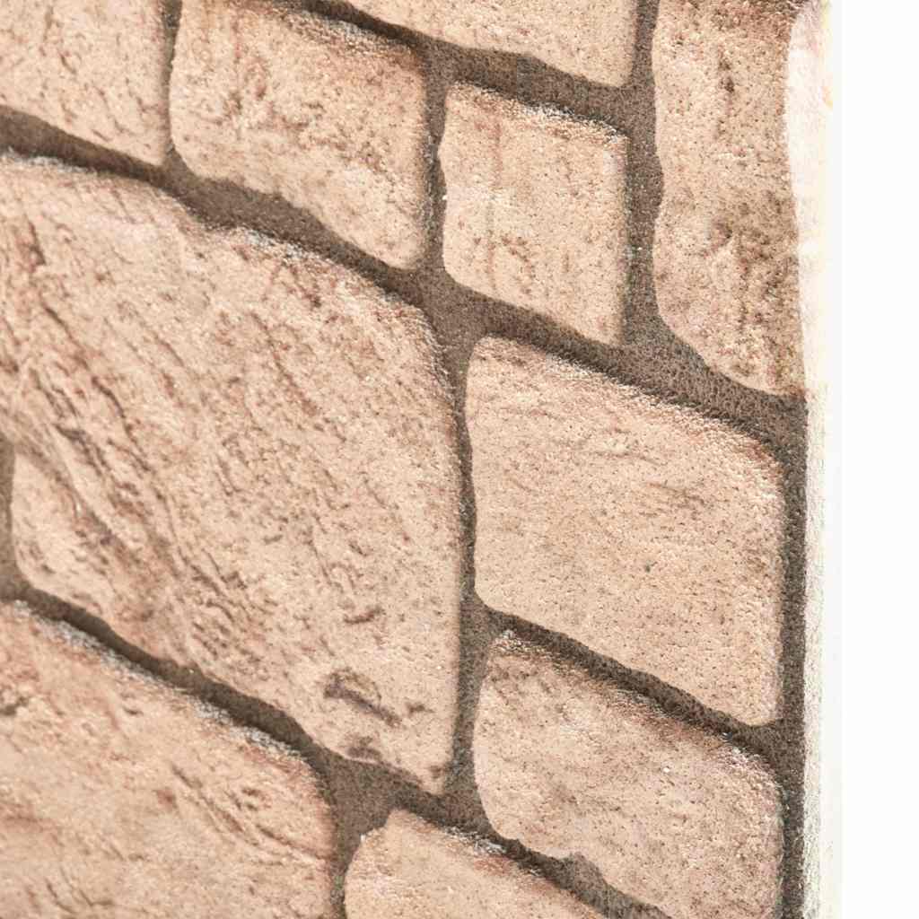 3D-Wandpaneele 10 Stk. Beige Backstein-Optik EPS